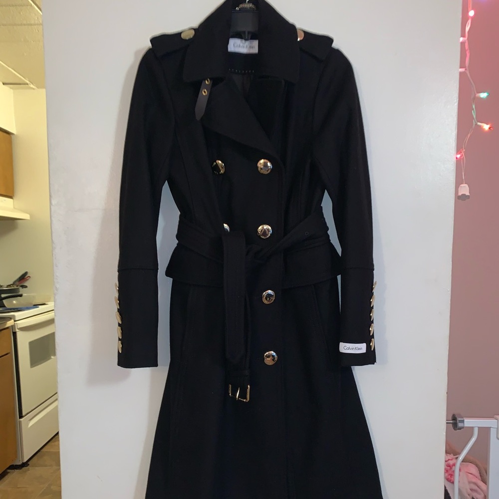 Black pea coat